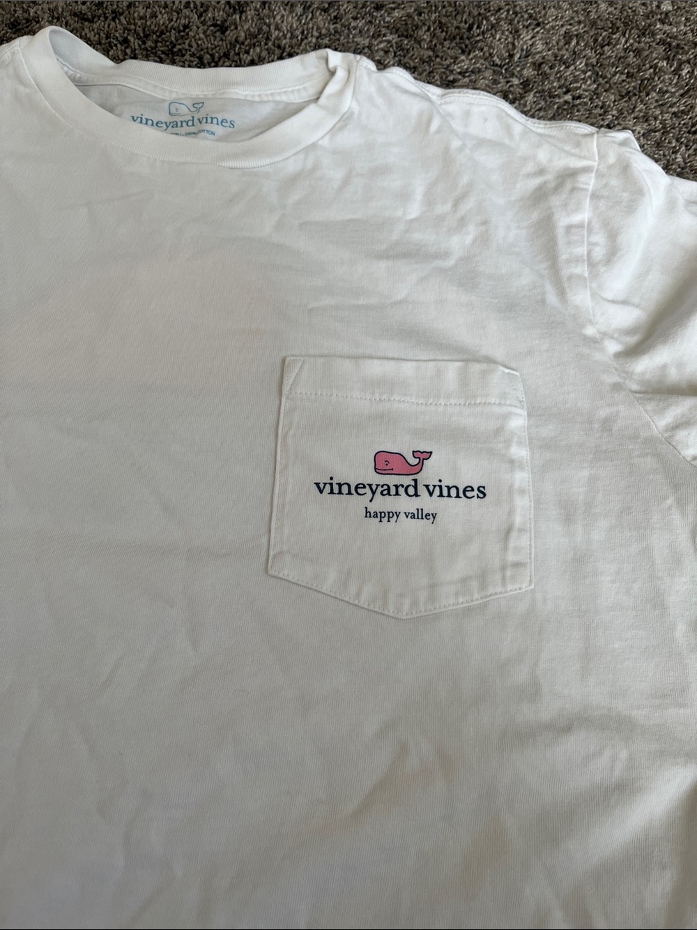 Vineyard Vines White Tee long sleeves- Happy Valley - PSU! Small. - Picture 7 of 8